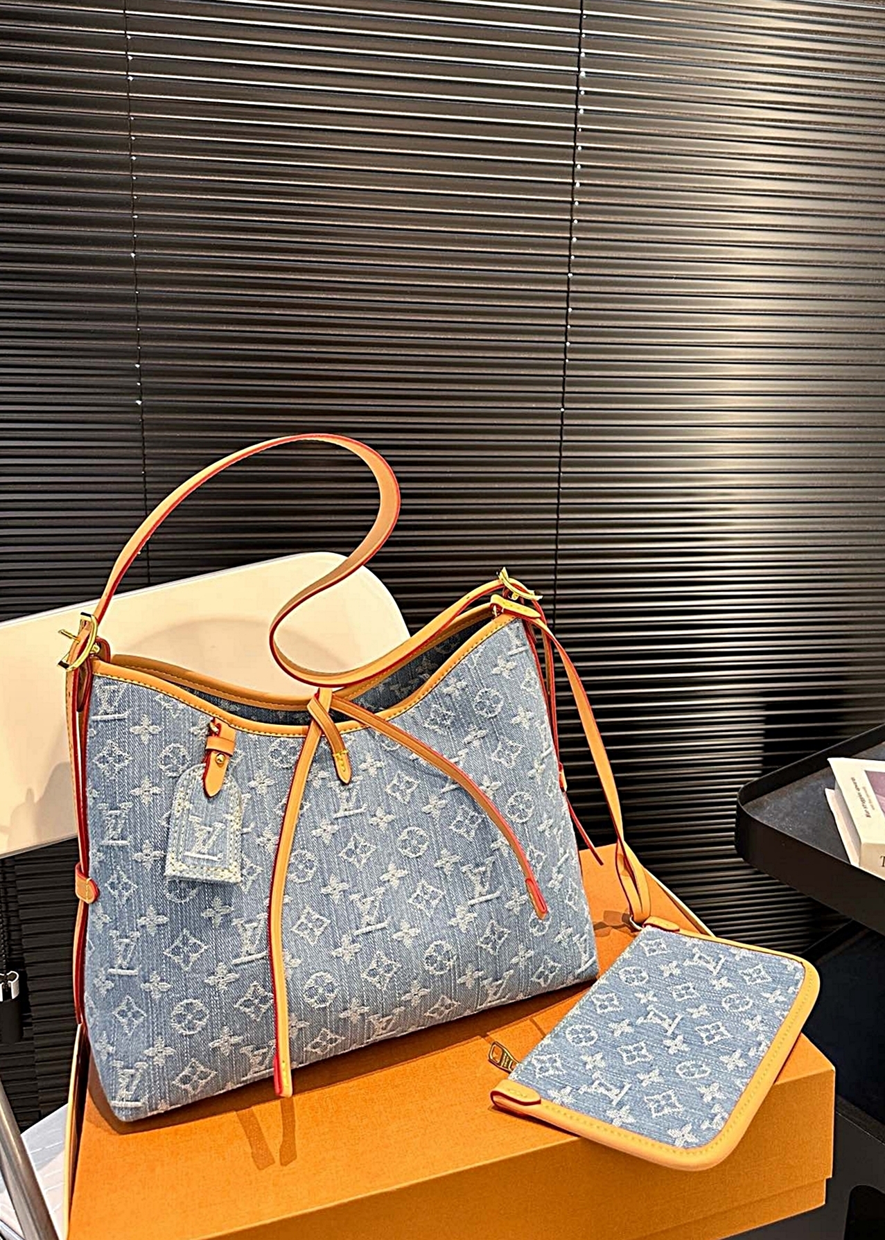 루이비통 캐리올 PM 데님