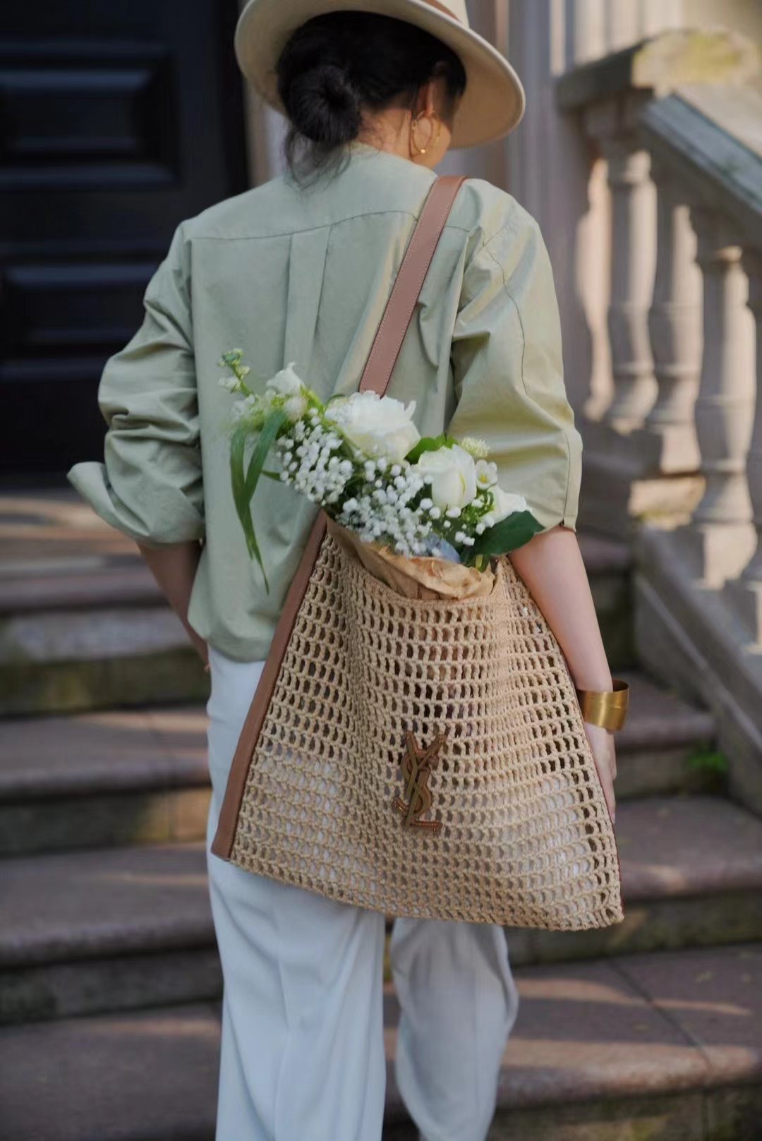 생로랑 라피아 마크라메 옥살리스