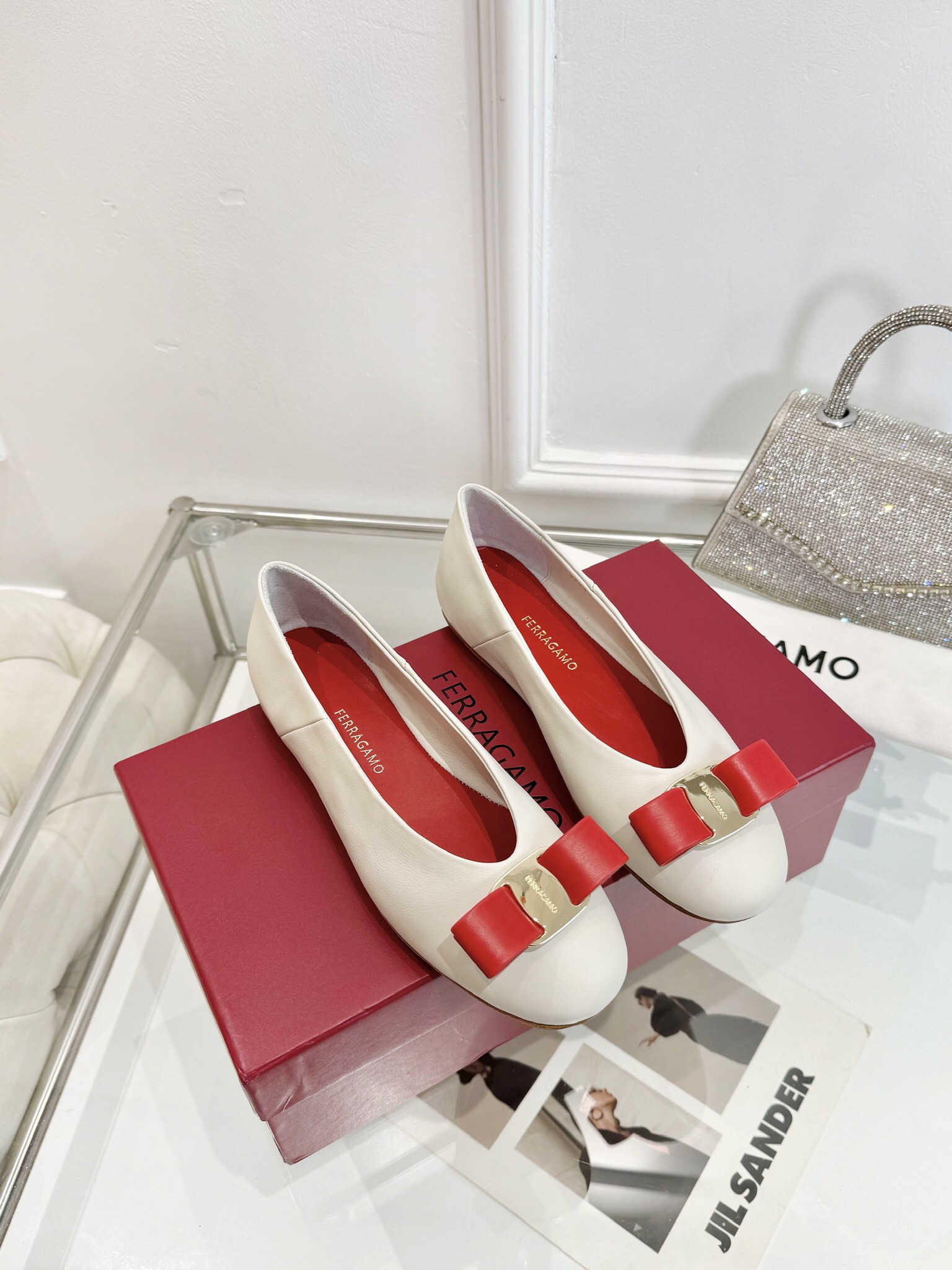 페라가모 바라 보우 발레 플랫