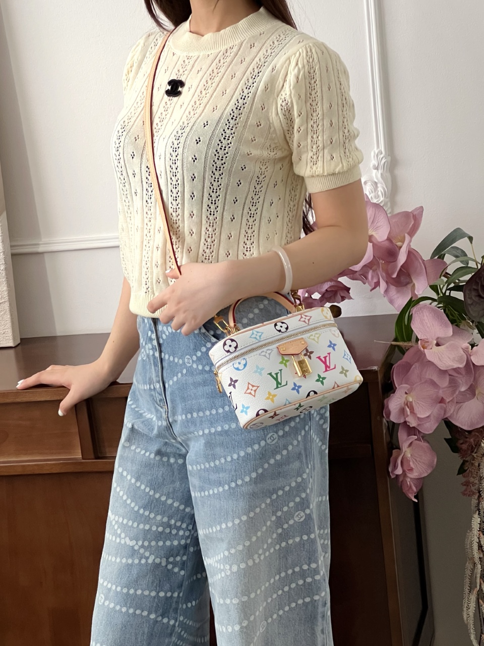 루이비통 X 무라카미 다카시 베니티 체인