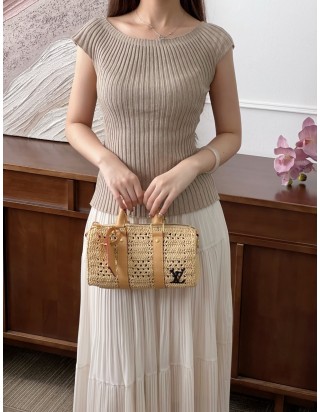 루이비통 다미에 라피아 키플 반둘리에 25