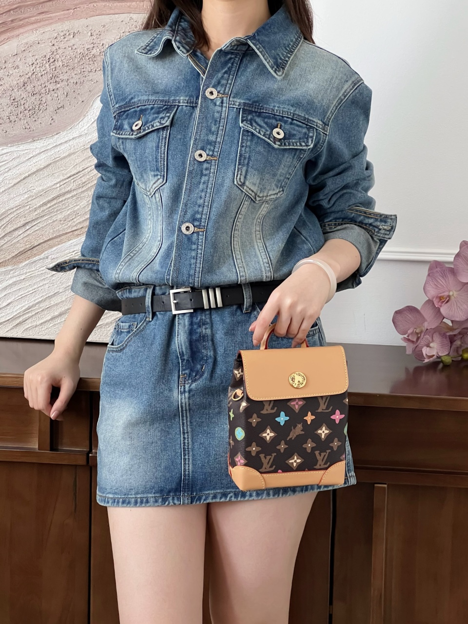 루이비통 나노 스티머 모노그램 브라운