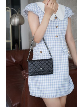 샤넬 클래식 WOC 램스킨 은장