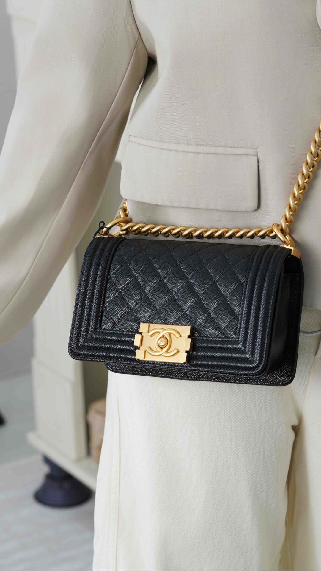 샤넬 르 보이 백 스몰 금장