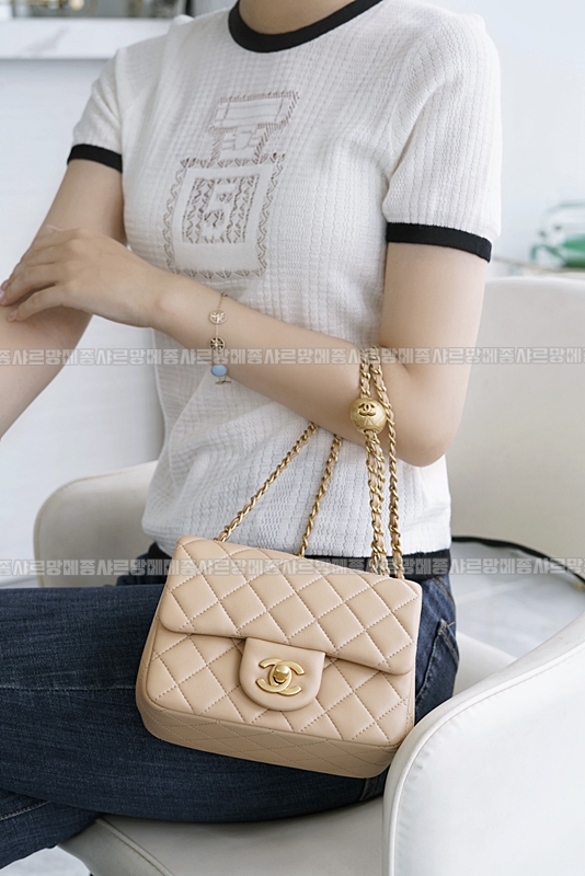 샤넬 23C 골드볼 플랩백