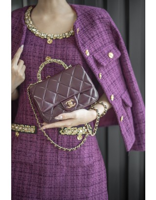 샤넬 24B 체인 핸들 스몰 플랩 백