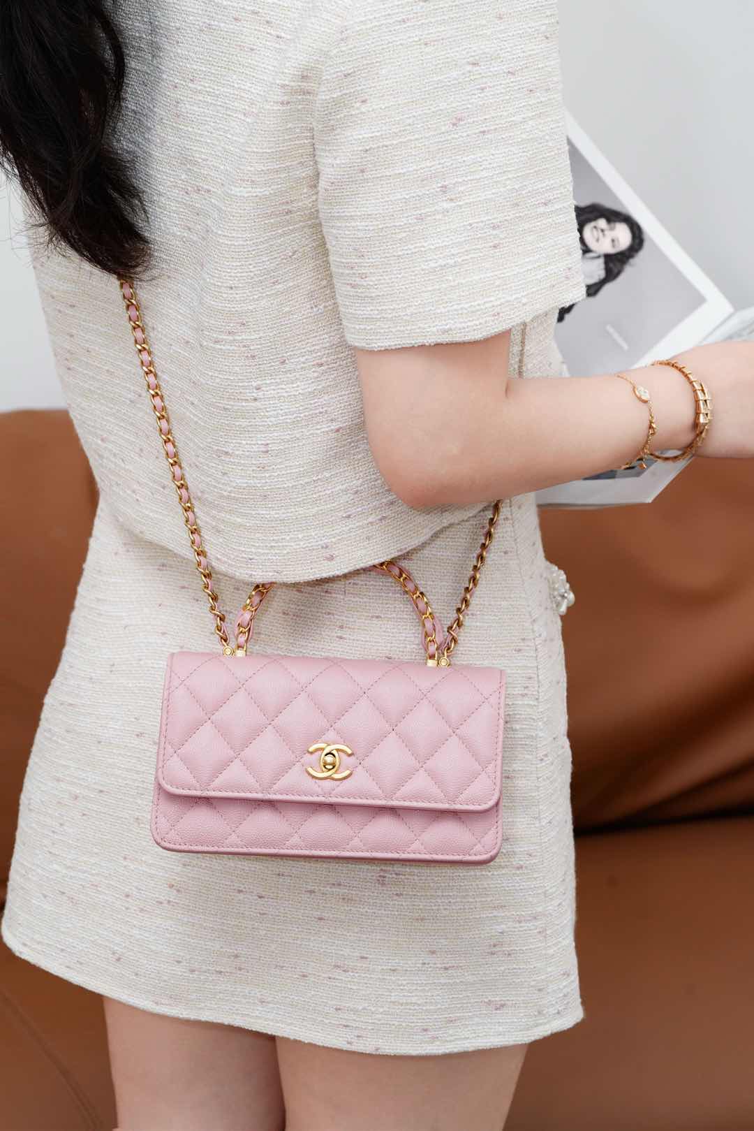 샤넬 클래식 탑 핸들 스몰 플랩 백