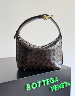 보테가 베네타 웰리스 미니 인트레치아토 레더 숄더 백