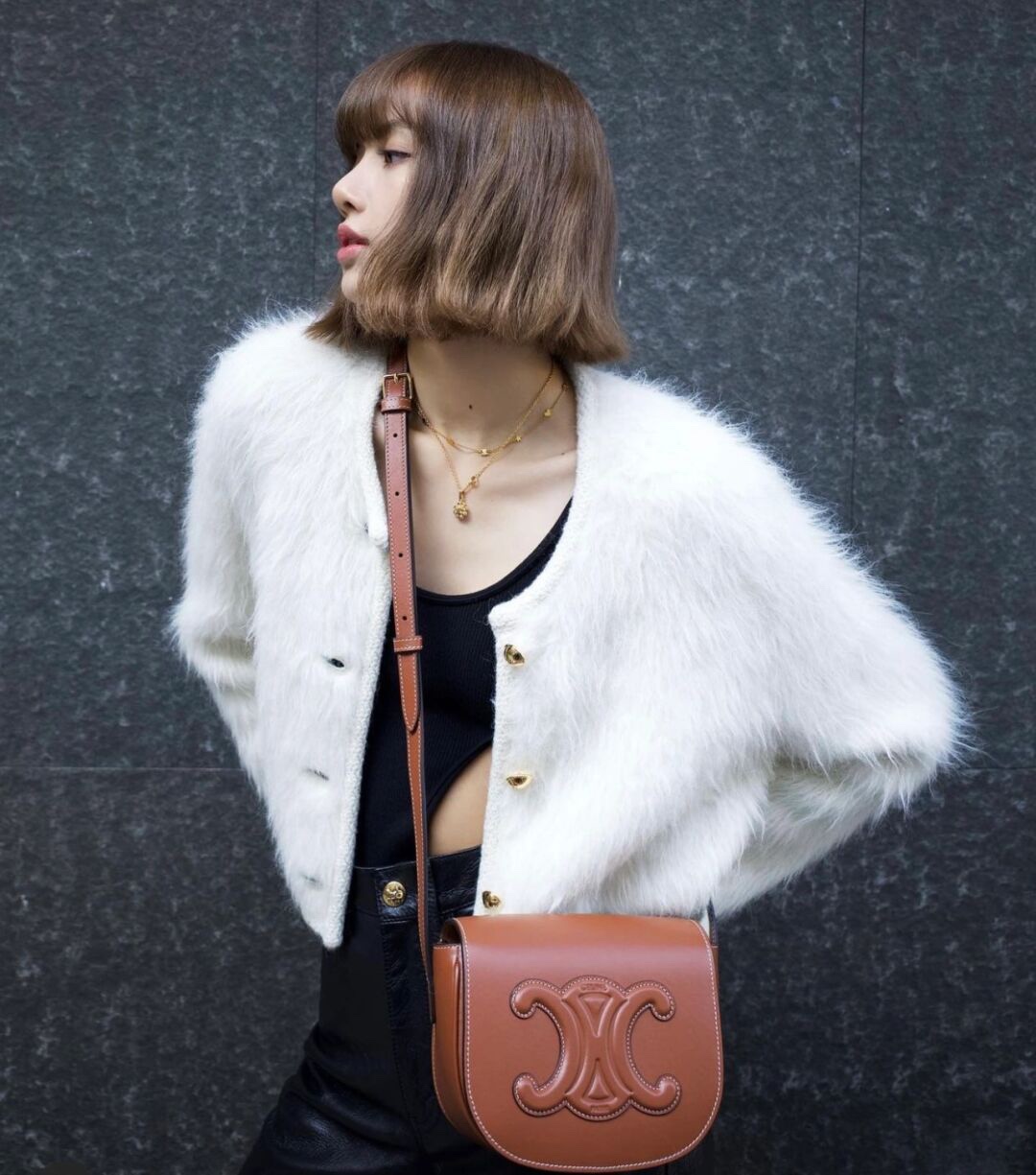 셀린느 폴코 퀴르 트리오페 크로스 백