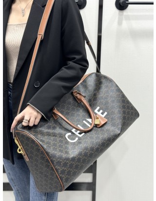 셀린느 프린트 트리옹프 캔버스 트래블백 라지