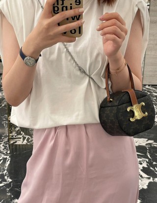 셀린느 트리오페 캔버스 라운드 박스백