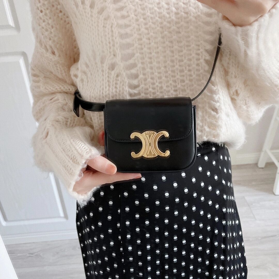 셀린느 미니 클로드 트리웅페 캔버스 백