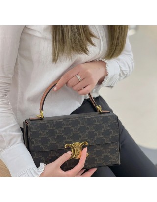 셀린느 박스 트리오페 탑 핸들백