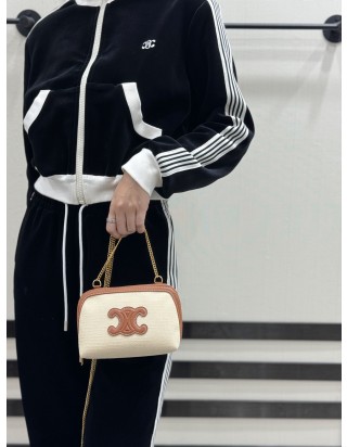 셀린느 클러치 온 체인 레더