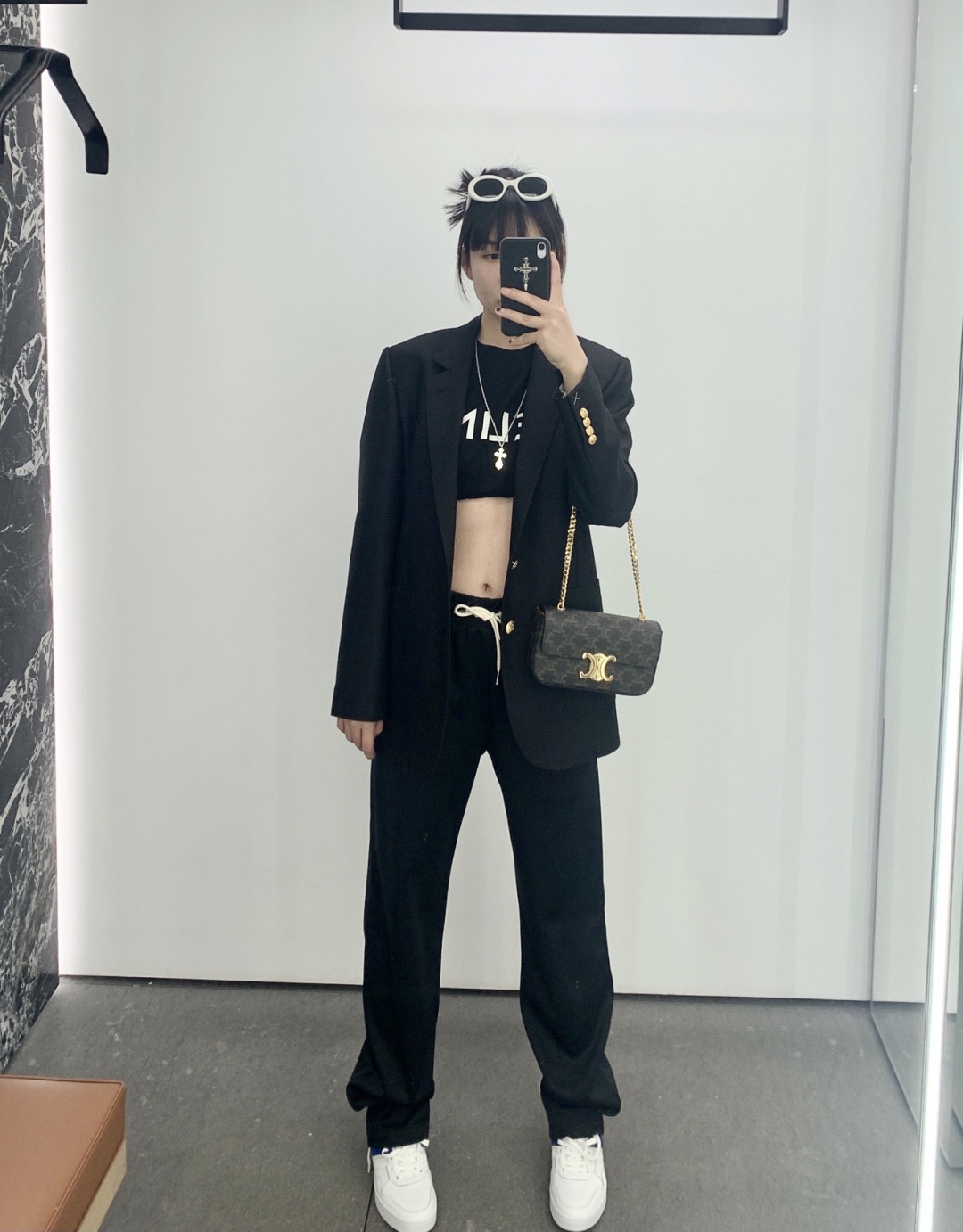 셀린느 트리오페 체인 숄더백