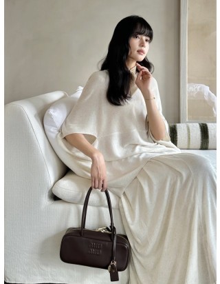 미우미우 보우 레더 백