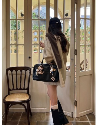 미우미우 보우 레더 백 라지