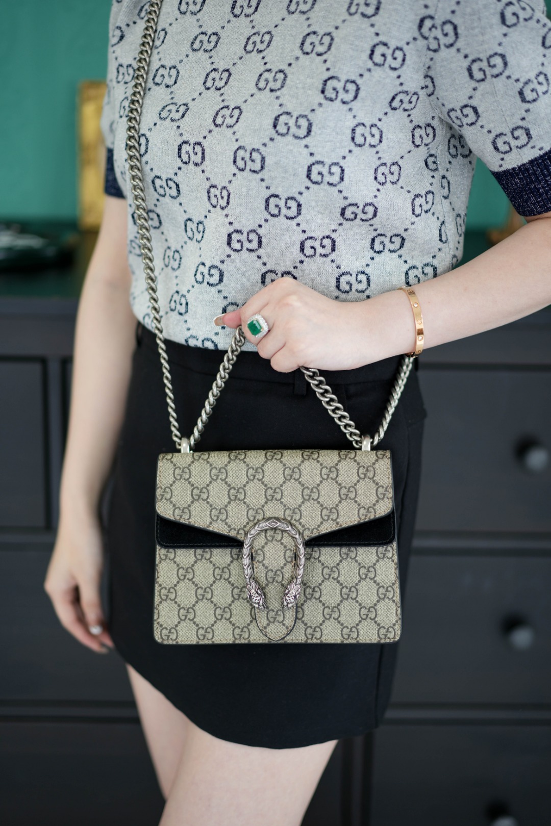 구찌 디오니서스 GG 슈프림 숄더백