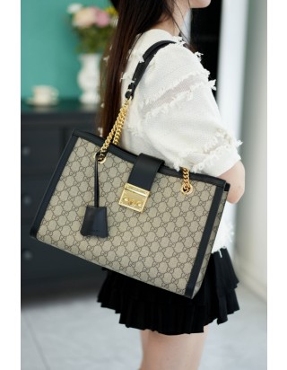 구찌 패드락 미디움 GG 캔버스 숄더 백