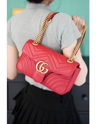 구찌 마몽 마틀라쎄 미디움 숄더백