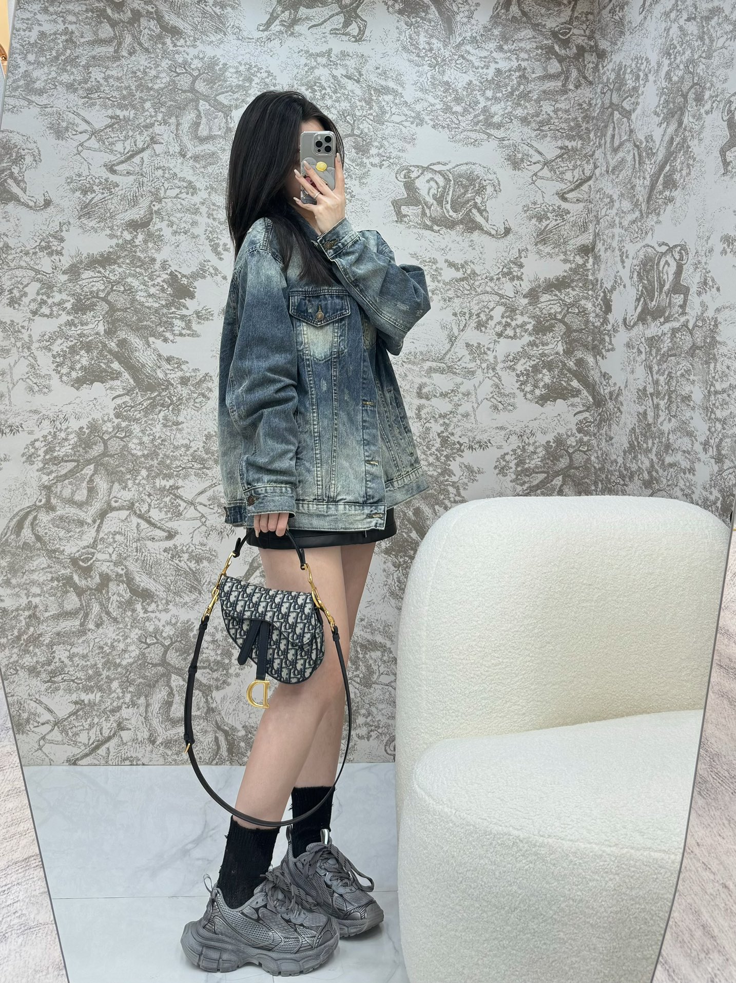 디올 새들 스트랩 백 미니