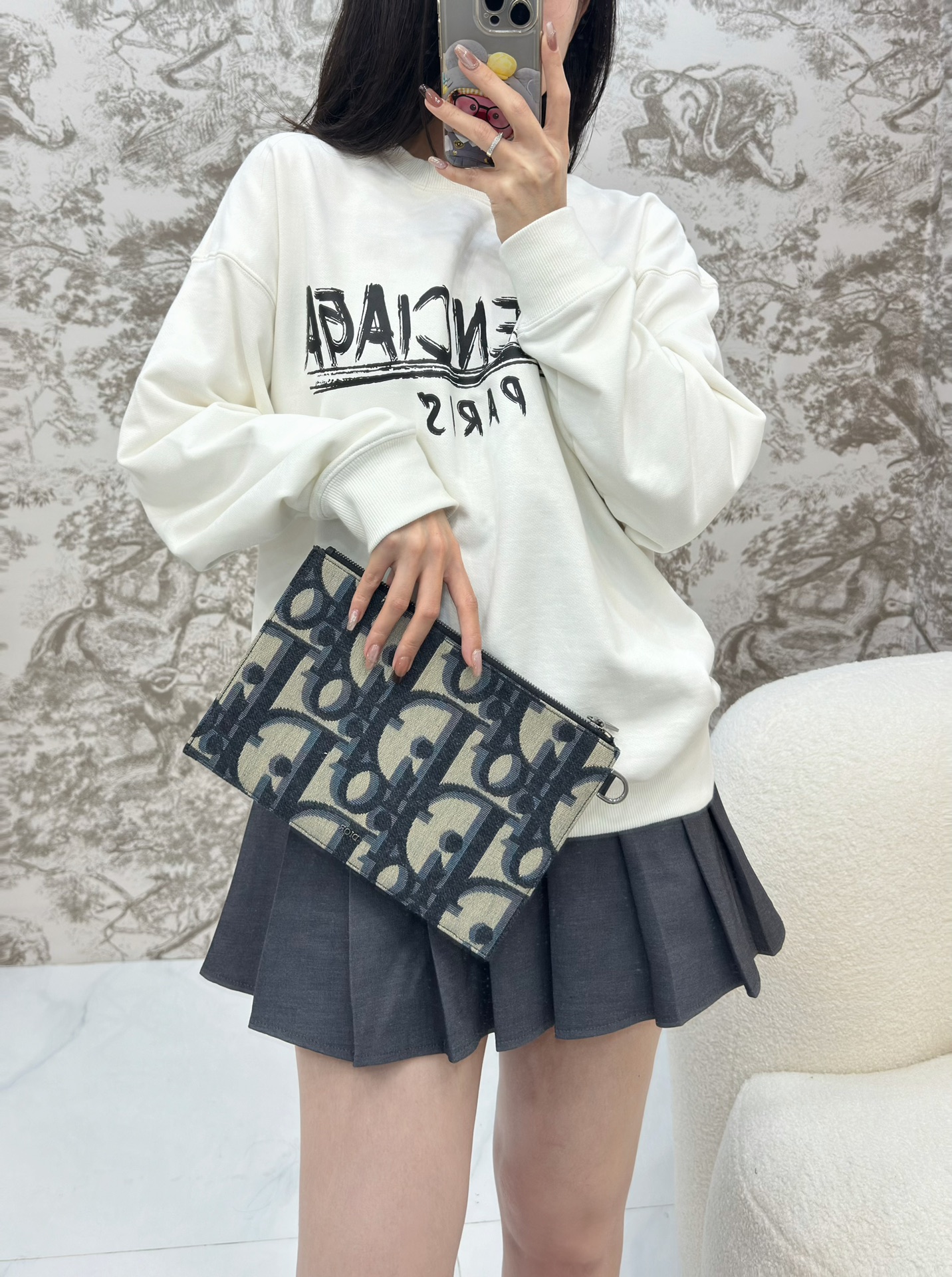 디올 옴므 A5 파우치