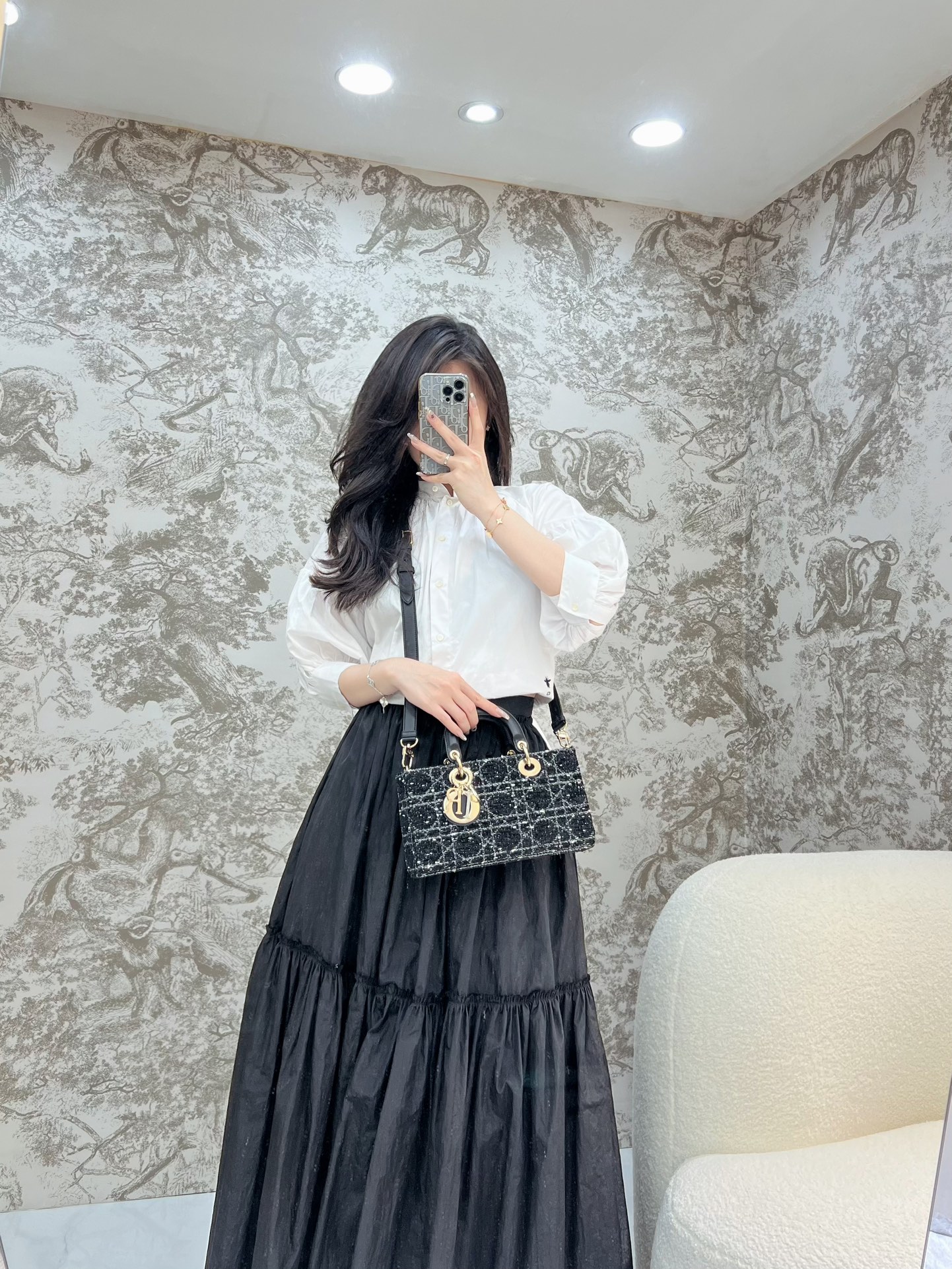 디올 레이디 디 조이 미디움 백