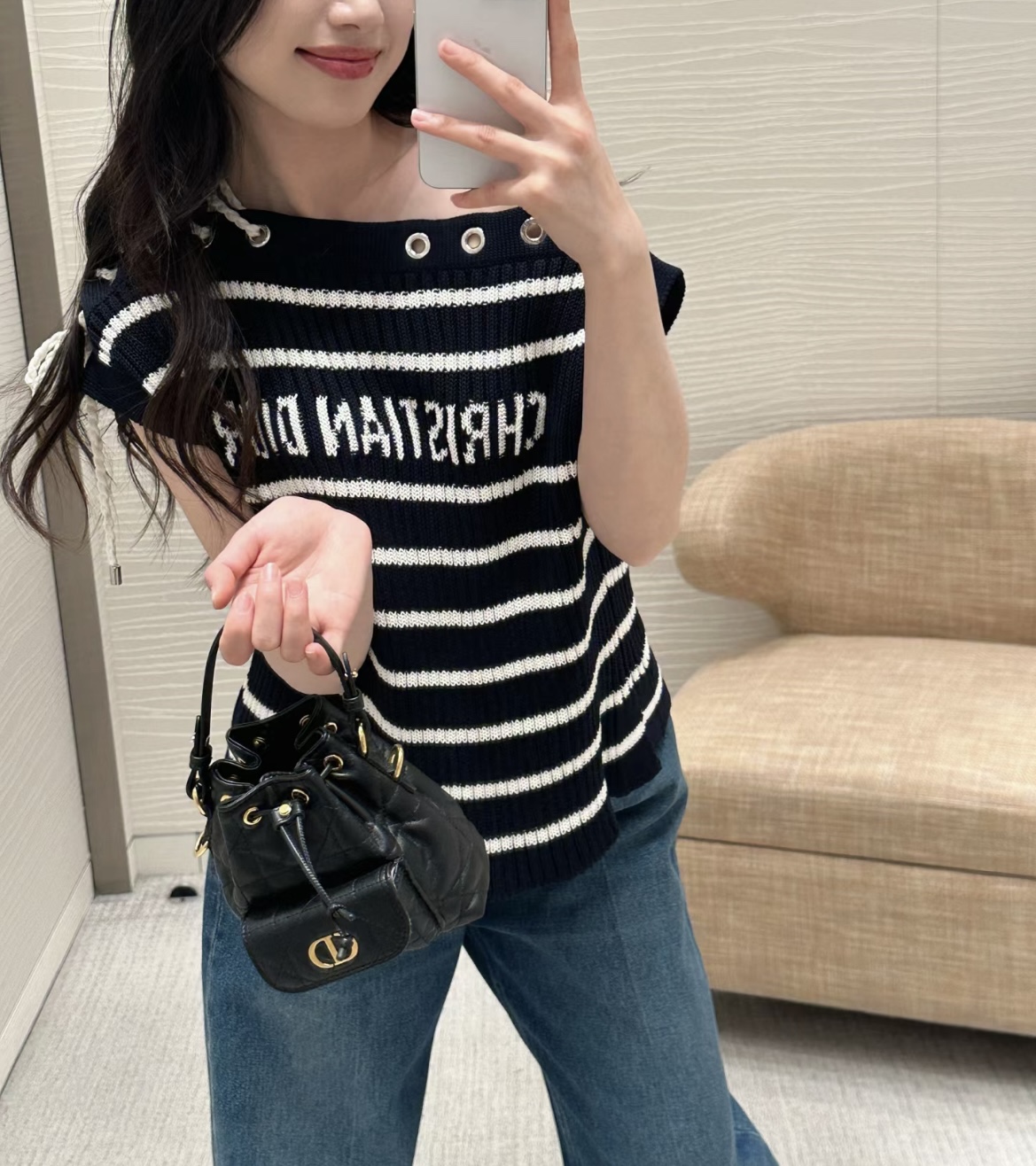 디올 카로 버킷백 나노