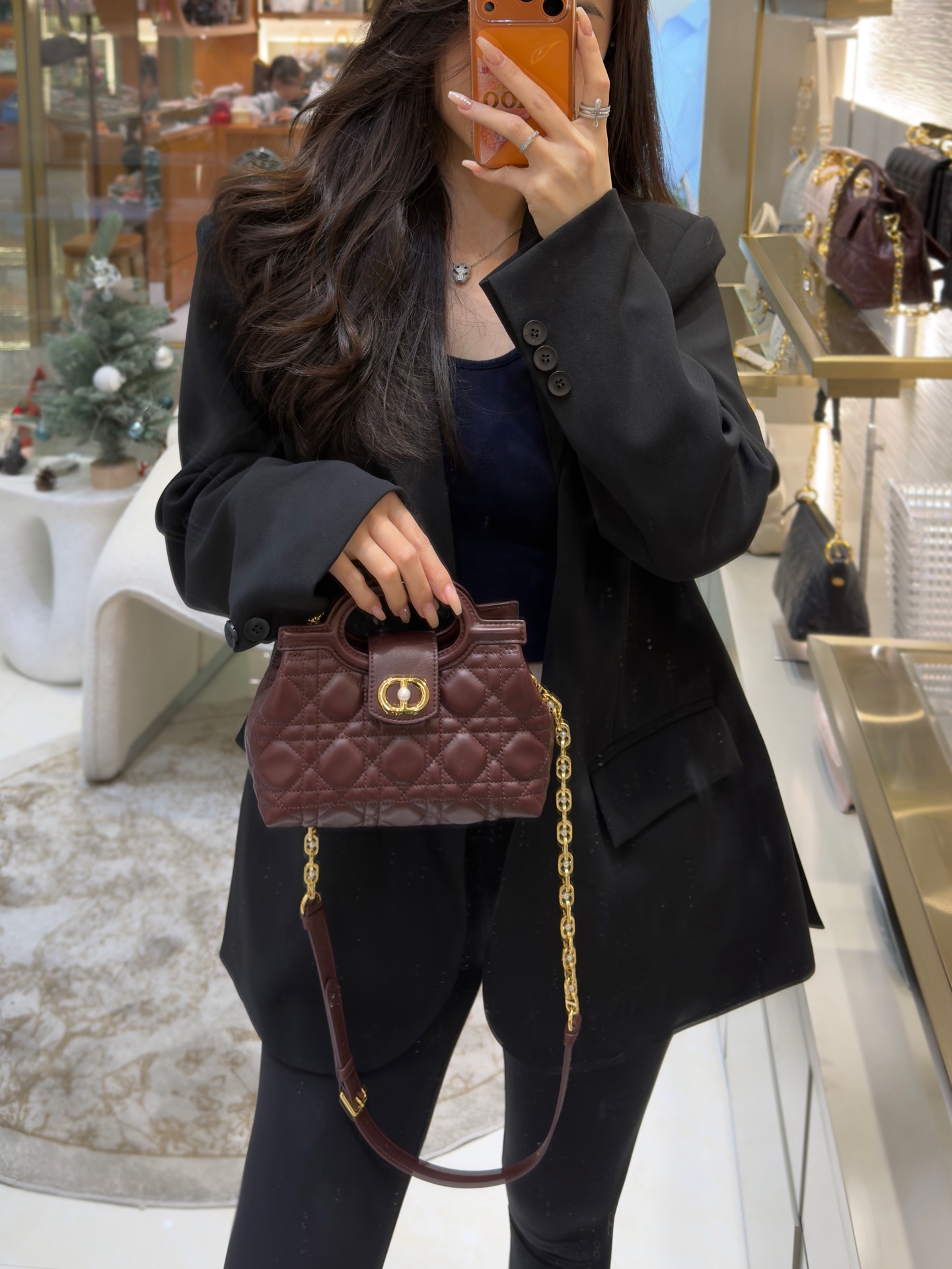 디올 졸리 탑 핸들 미니백