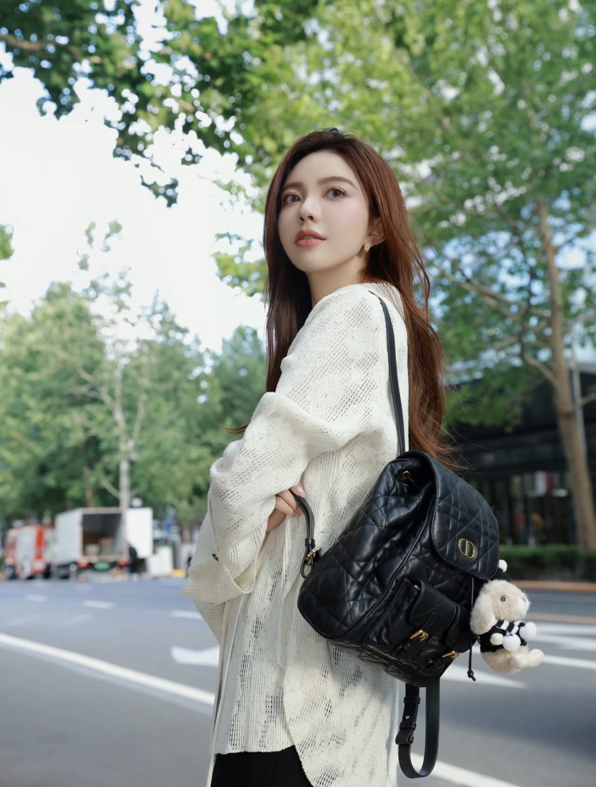 디올 카로 미디움 백팩