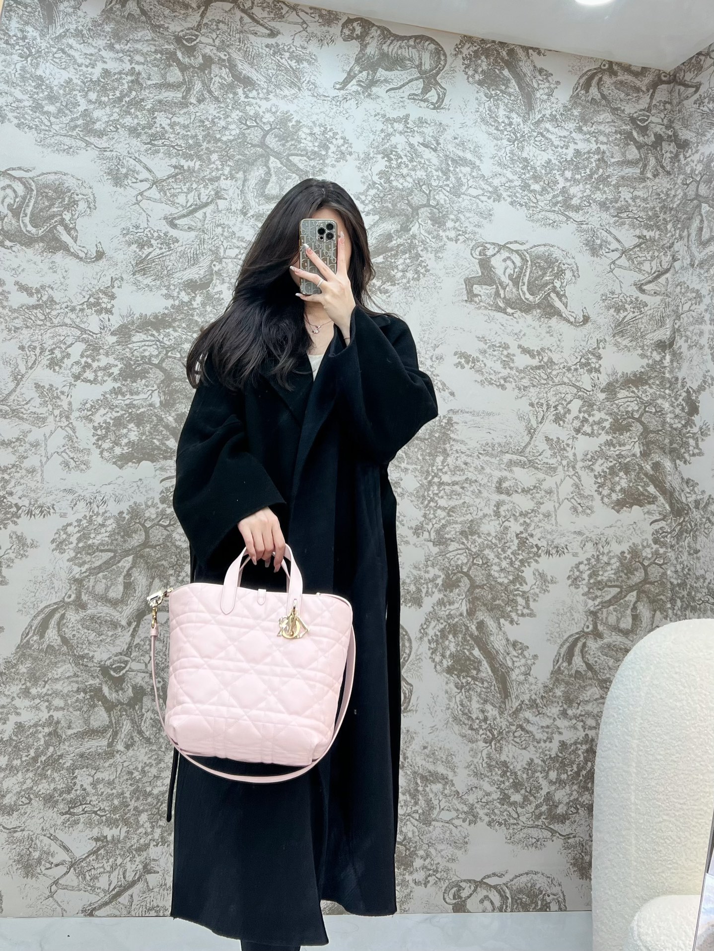 디올 뚜주흐 미디움 버티컬 토트 백