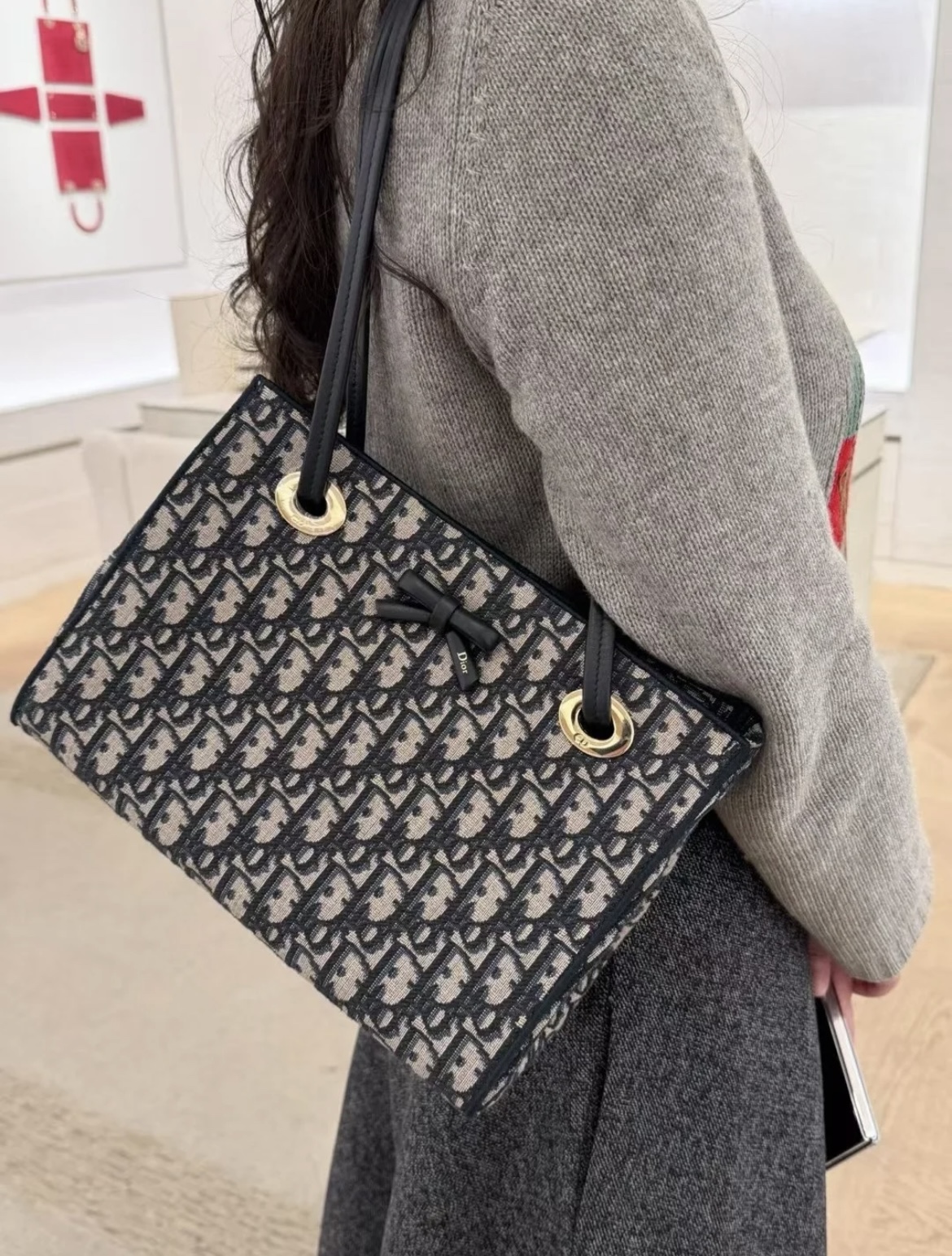 디올 오블리크 쇼퍼 백