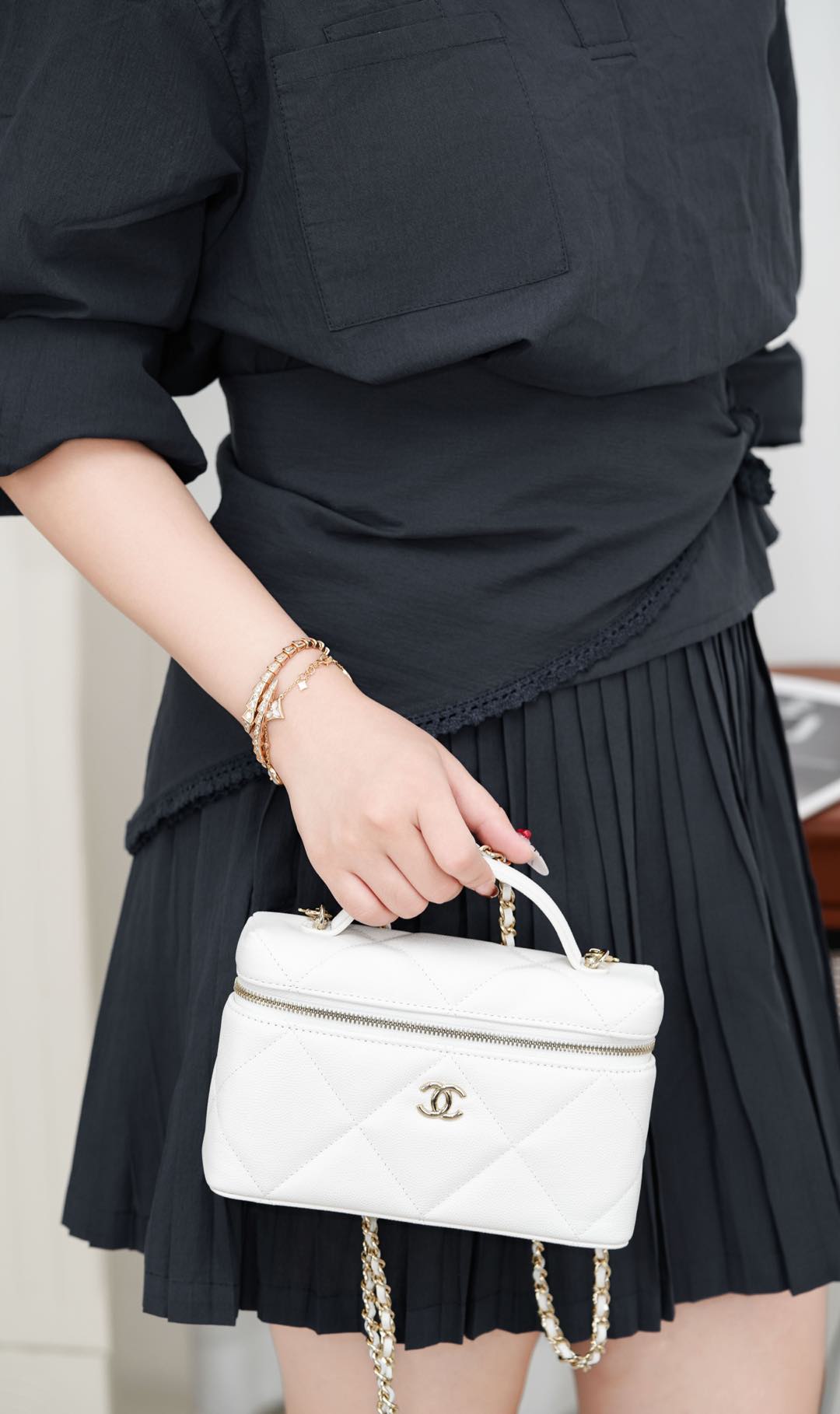 샤넬 체인 코스메틱 케이스