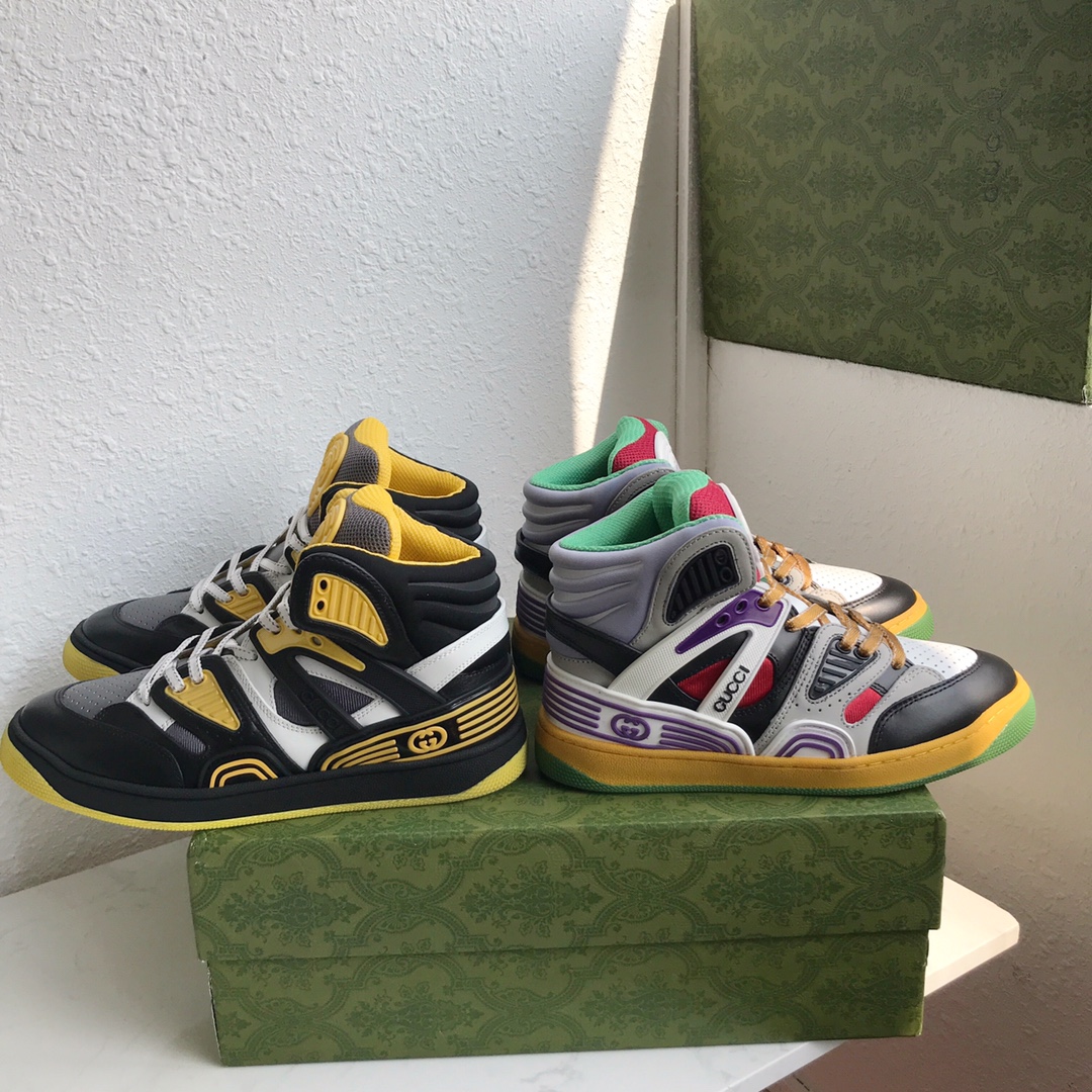 구찌 배스킷 하이탑 스니커즈