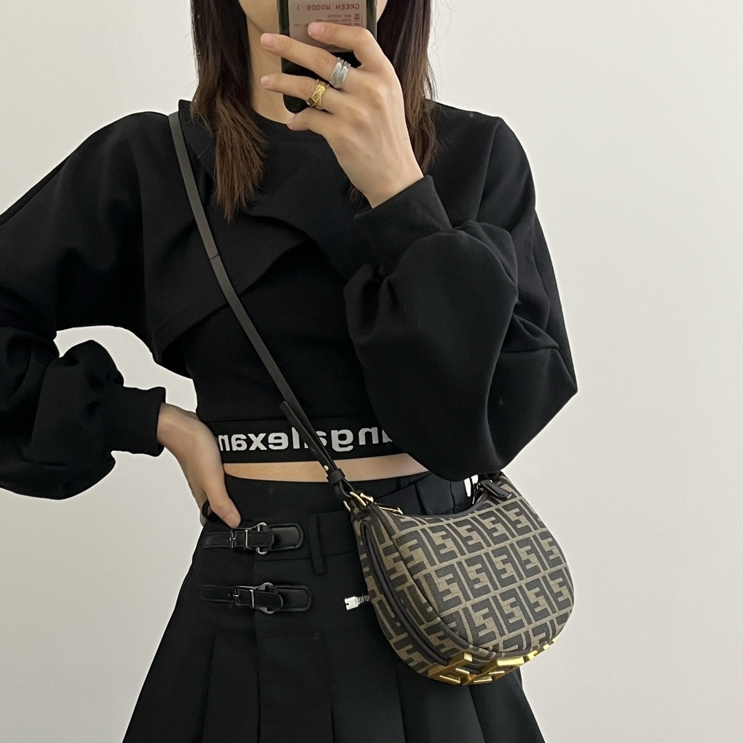 펜디그라피 스몰 패브릭 백