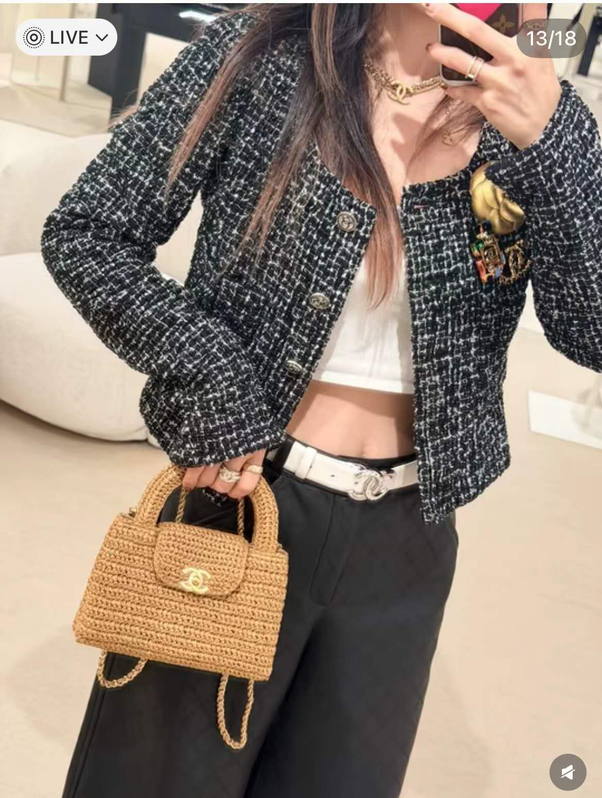 샤넬 미니 쇼핑백