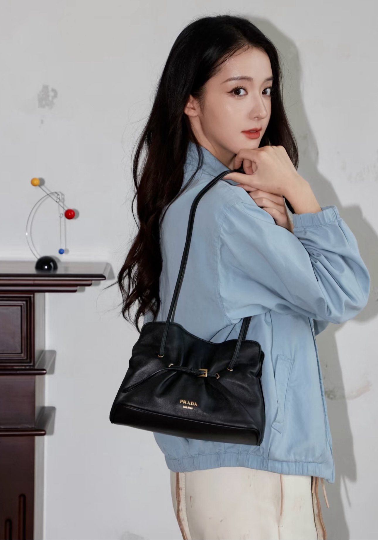 프라다 다다 스몰 나파 가죽 핸드백
