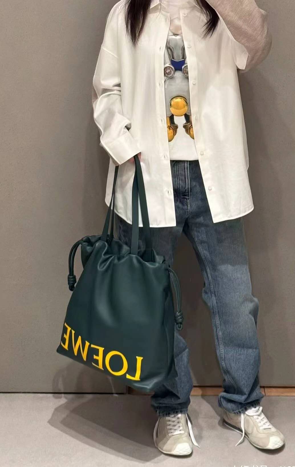 로에베 플라멩코 로고 토트백