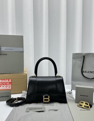 발렌시아가 아워글래스 탑 핸들백 라지