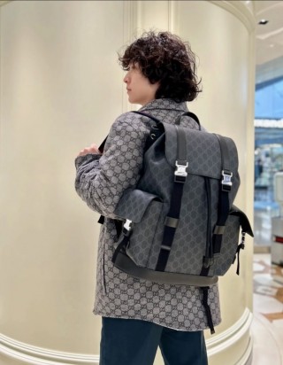 구찌 GG 블랙 라지 백팩