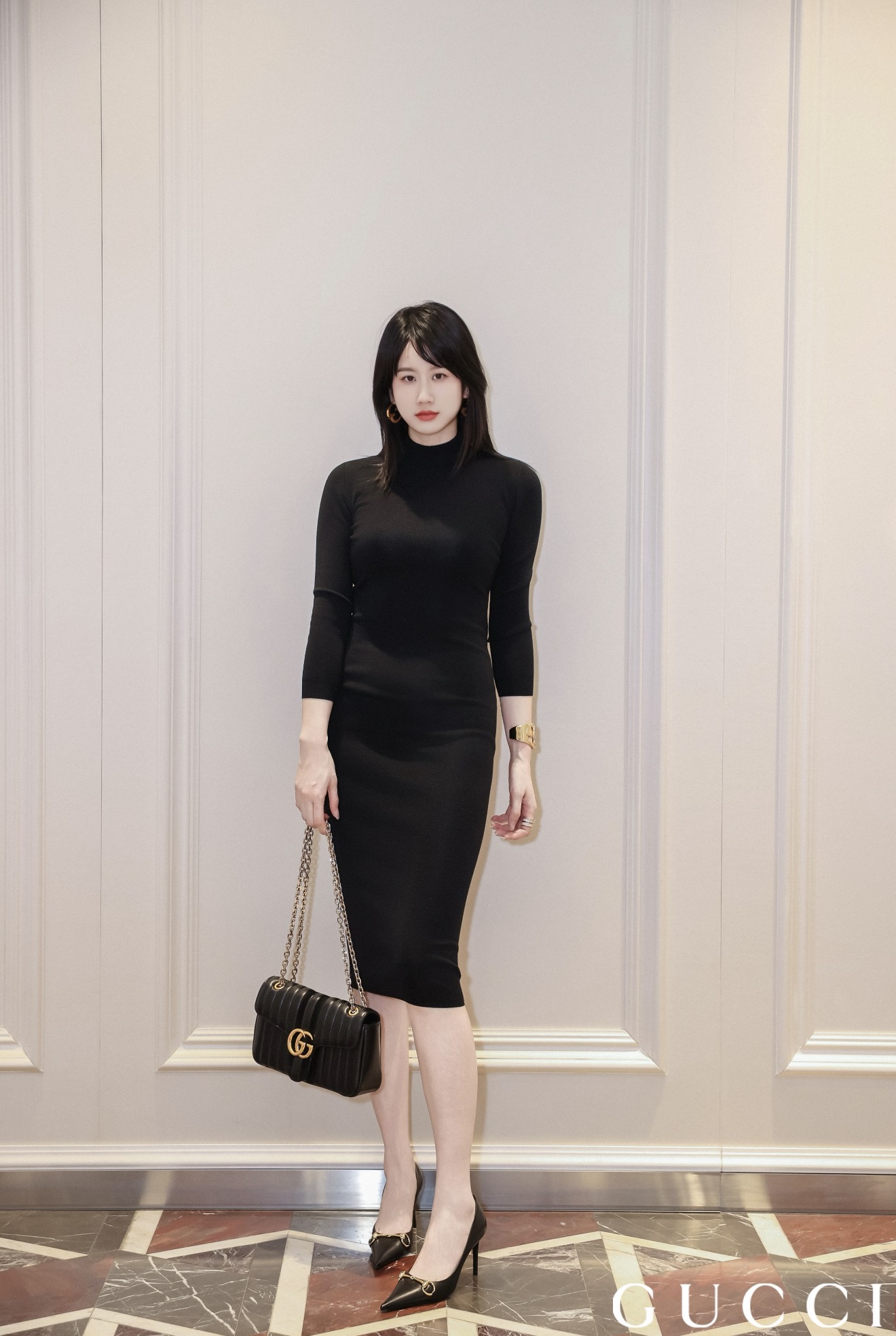 구찌 젯셋 GG 마몽 숄더백 미디움