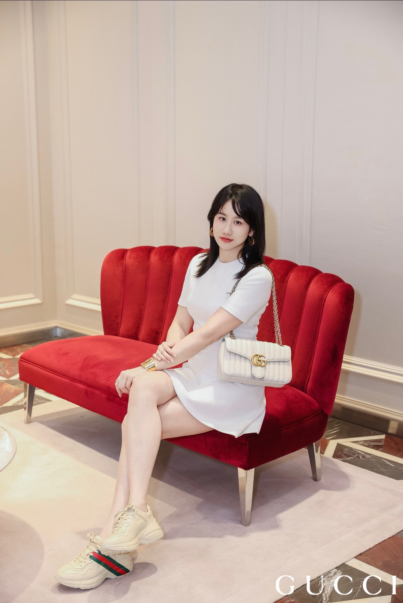 구찌 젯셋 GG 마몽 숄더백 미디움